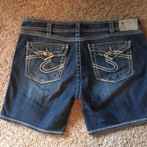Silver”Suki Short Flap” Jean shorts